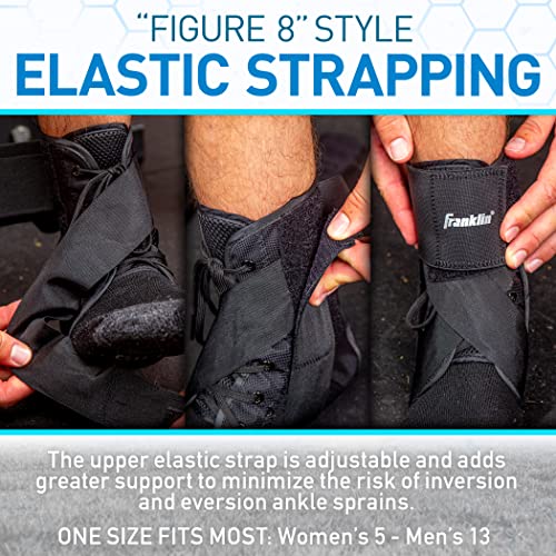 Franklin Sports Ankle Brace - Adjustable Ankle Support Stabilizer - Compression Support for Ankle Sprains and Pain - Athletic Ankle Brace - One Size
