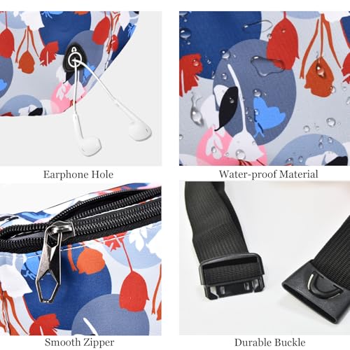 Fanny Pack for Women Men,Crossbody Water Resistant Sports Waist Bag Pack - color: 1pack-multicolor