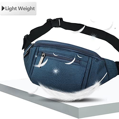 AIKENDO Fanny Pack for Men Women, Crossbody Waist Bag Pack Phone Bag - color: Dark blue