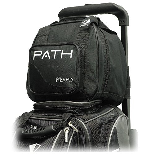 Pyramid Path Plus One Spare Tote Bowling Bag with Front Accessory Pocket - Holds One Bowling Ball and Small Accessories - color: black
