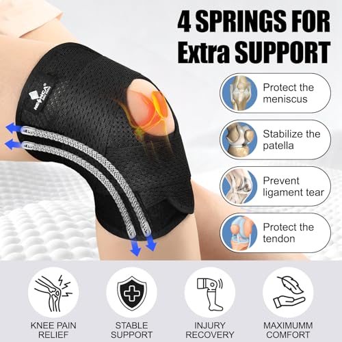 NEENCA Adjustable Knee Brace, Compression Knee Support with Air Mesh Fabric - size: XX-Large