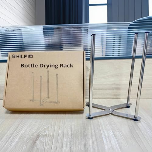 Plastic Bag & Bottle Drying Rack, Wine Decanter Drying Stand - size: Small