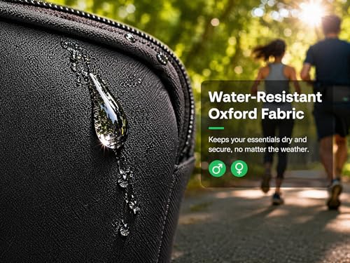 Running Belt Water Bottle Holder for Men Women, Adjustable Waist Pack