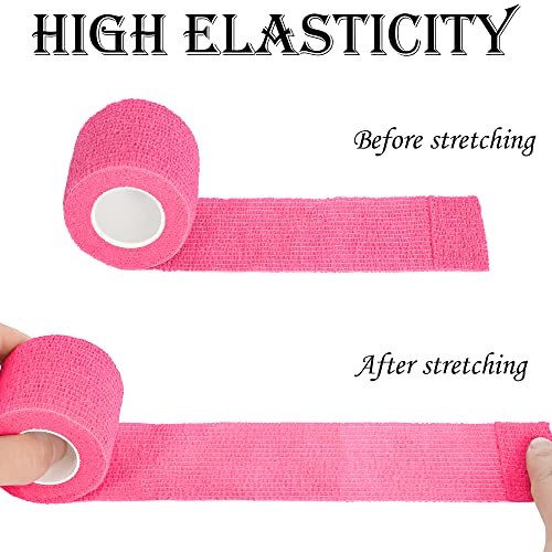 Tindobewan Self Adhesive Bandage Wrap, 2 Inches 8 Rolls Pink - color: Pink, size: 2 Inch