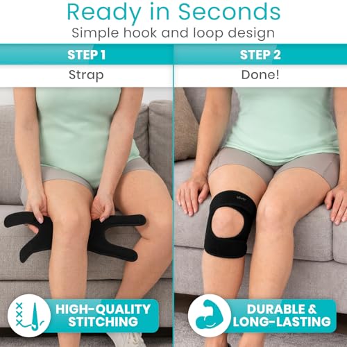 Vive Patellar Dual Strap Knee Support - Knee Stability Brace for Men - size: Medium