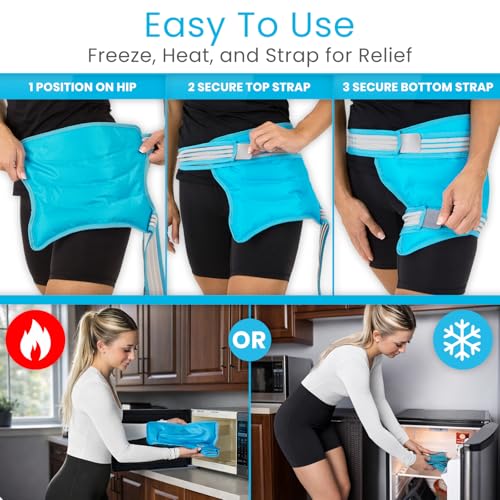 Arctic Flex Hip Ice Pack Wrap After Surgery - Pain Relief for Flexor, Hip