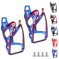 Suruid Bike Water Bottle Cage, Universal Bike Water Drink Holder Durable Ultralight Plastic Water Bottle Holder for Bicycle, Cycling Bottle Cages for MTB, Road Bike, Mountain Bike,2 Pack - Blue Purple - color: Blue Purple
