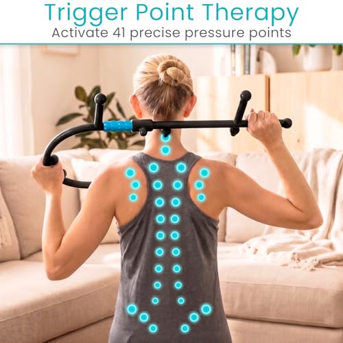 Vive Massage Cane with Roller - Interchangeable Heads - Trigger Point Tool - style: Massage Cane with Roller