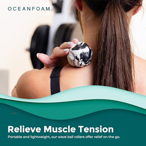 Oceanfoam Ball Roller Lacrosse Ball Massage Therapy - Black Marbled, 3pk - color: Pack of 3 (Black Marbled)