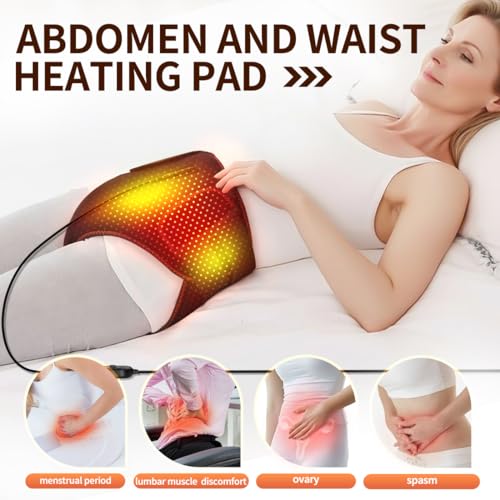 Heating Pad, Period Heating Pad for Period Cramps Massager for Women, Electric Heating Pad New Upgrade Menstrual Heating Pad for Abdomen Pain and Cramps Relief, Wrap Around Heating Pad
