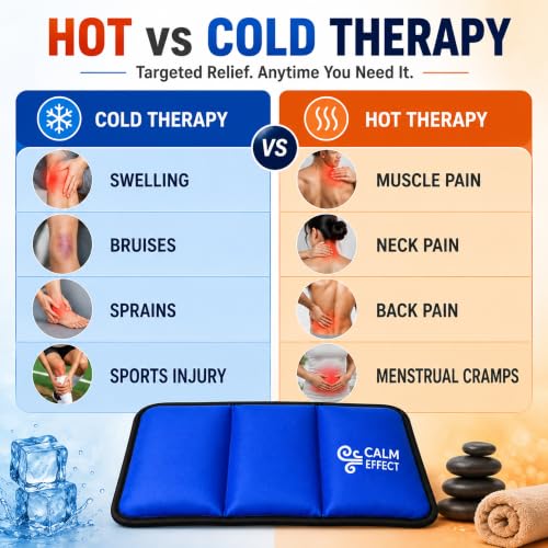 Treaton, Reusable Gel Ice Pack for Hot & Cold Therapy, Flexible Cold & Hot Compress, Microwave & Freezer Safe, Leak-Resistant Ice Pack for Back, Shoulder, Knee, Neck & Muscle Recovery - size: Small