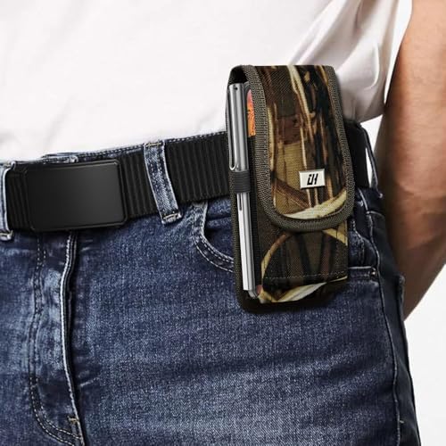 I&H Cell Phone Holster w Pouch Belt Clip for Men and Women iPhone 6 7 8 Protect 4.7 inch Case, Camo - color: Camo, size: Small