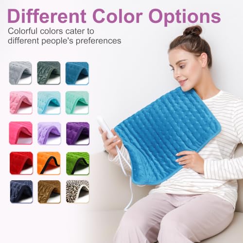 Heating Pad,Electric Heating Pad,Heating Pad for Back (Blue, 24"x20") - color: Blue, size: 24x20 Inch