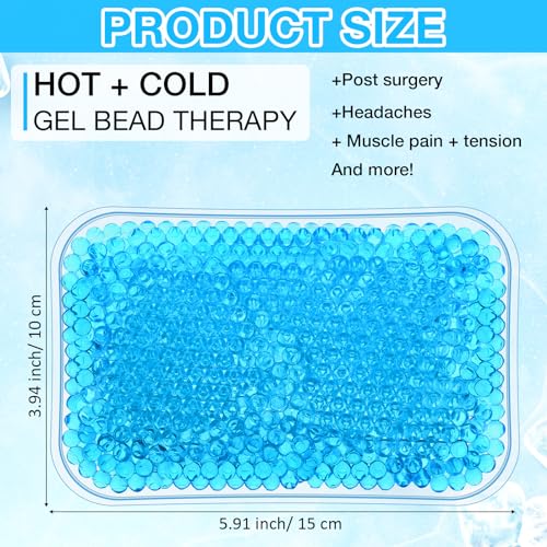 Trelaco 24 Pcs Gel Bead Ice Pack 4 x 6 Inch, Reusable Hot Cold Pack - color: Blue