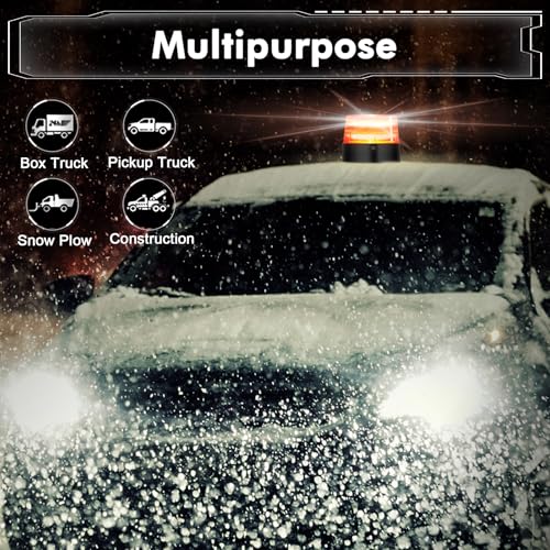 LE228 (Mini) — Red LED USB Rechargeable Strobe Beacon | Selectable Rotation & Flash Modes | Strong Magnetic Base for Car • Truck • Emergency • Construction | Energy Class A++ - color: Red