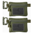 FRTKK 2 Pack Tactical Compact EDC Pouches Military Molle Utility Pouch Accessories Organizer Pouch Coin Purse Keychain Pocket Credit Card Holder Waist Pack - color: Army green 3