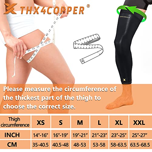 THX4COPPER Compression Full Leg Sleeves(Pair) - size: Small