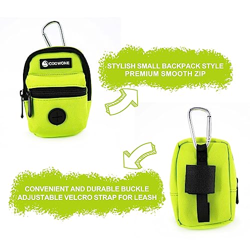 Dog Treat Pouch Dog Poop Bag Holder for Leashes, Pets Snack Container With Inner Small Bag, Puppy Supplies Perfect for Training and Walking - Hands Free Dog Waste Bag Dispenser -Dog Travel Accessories - color: Green 2