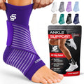 Sleeve Stars Ankle Brace Men & Women Support (Single/S:9"-10"/Dark Purple) - color: Dark Purple, size: Small