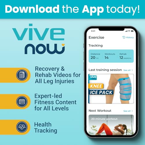 Vive Knee Ice Pack Wrap (2 Pack) - Cold/Hot Gel Compression Brace - color: Gray
