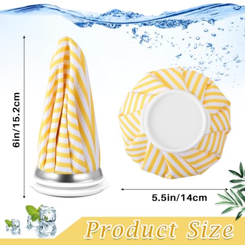 Honoson 4 Pack Reusable Ice Bag Hot Cold Bag Leakproof, Stripes Style - style: Stripes Style