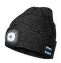 Wmcaps Bluetooth Beanie with LED Light and Headphones, Christmas Tech Gifts - color: Black Mixed Silverwire