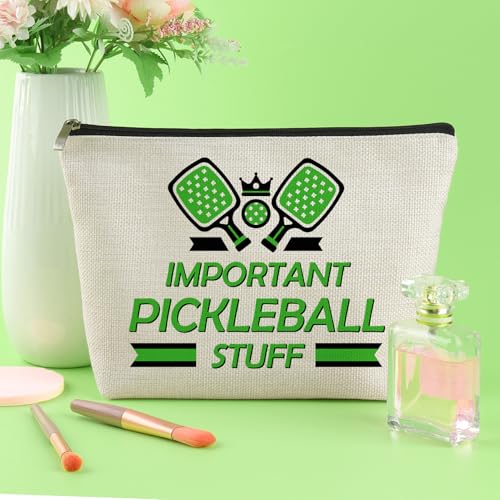 Pickleball Lover Makeup Bag Pickleball Gifts for Women Player Team Mom Coaches Friends Sports Lover Pickleballs Themed Gift Friendship Cosmetic Bag Christmas Birthday Graduation Travel Pouch - color: Pickleball Makeup Bag