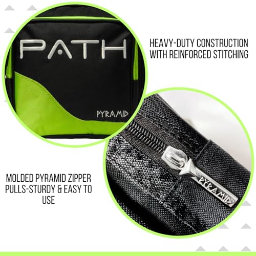 Pyramid Path Pro Deluxe Single Bowling Ball Tote - Holds One Ball, One Pair Shoes Up to Mens 15 - color: Lime Green