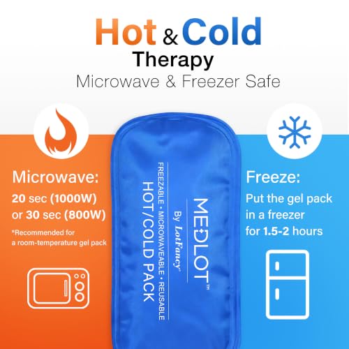 LotFancy Gel Ice Packs, 2pc Reusable Hot Cold Pack for Therapy, Heating Cooling Gel Pad, Pain Relief for Face, Head, TMJ, Wisdom Teeth, Oral Facial Surgery, Sport Injuries, Migraine, Muscle Joint - style: 7.5 x 3.75in (2 Pack for Face Wrap)
