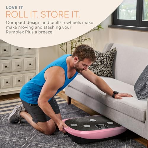 Lifepro Rumblex 4D Vibration Plate Exercise Machine with 7 Training Modes - color: Pink, size: Plus