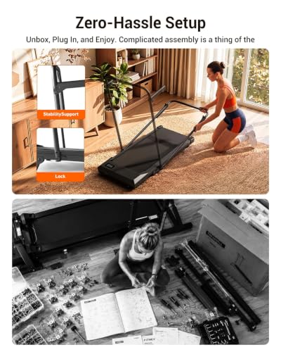 6% Incline 300 lbs Walking Pad Under Desk Treadmill,Metallic Black