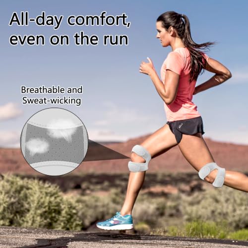 Knee Brace for Women and Men, Breathable Adjustable Knee Braces, Gray - color: Gray
