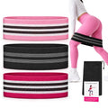 Fabric Resistance Bands for Working Out - Pack of 3 Non-Slip Booty Bands for Legs, Glutes & Butt - Light Medium Heavy Hip Circle Bands for Women and Men - Squats, Hip Thrusts, Glute Training