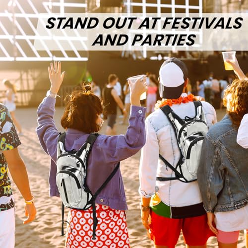 Nepest Hydration Pack Backpack with 2L Water Bladder Reflective Lightweight - color: Holographic - Silvery
