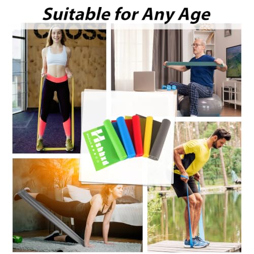 Resistance Bands Set for Physical Therapy, Rehab, Yoga and Pilates - color: Five Colors 5-80 lbs