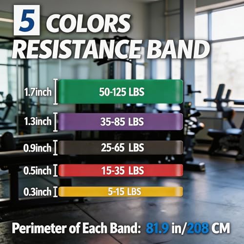 Resistance Bands for Working Out, 5 Levels Pull Up Assistance Bands
