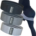 Fabric Resistance Bands for Women, Non-Slip Booty Bands and Glute Bands for Legs and Butt Workouts, Set of 3 Hip Circle Bands with Carry Bag