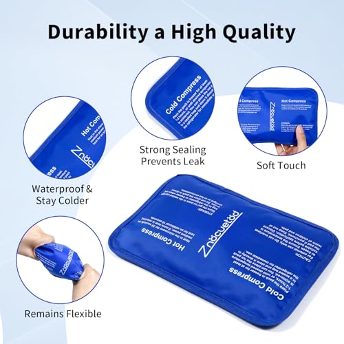Gel Ice Pack for Injuries Reusable Soft Freezer Ice Bag with Strap 1 Pack - color: Royal Blue-1 Pack
