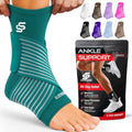 Sleeve Stars Ankle Brace Men & Women Support (Single/M:10"-12"/Turquoise) - color: Turquoise, size: Medium