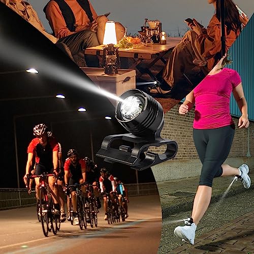 LED Clogs Shoes Light 2 Pcs,for Headlights for Croc 72 Hours in The Dark,for Dog Walking,Handy Camping,Night Running Gifts,Christmas Gifts(New Black) - color: New Black