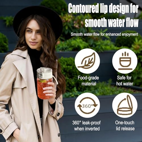Clear Sports Water Bottle, Leak Proof Re-Usable Flip Top Plastic Drinks Bottles for Outdoor Sports, Office, Gym, Cycling - Clear 13.5 oz - size: 13.5 Ounces