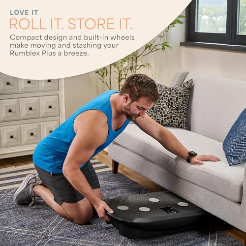 Lifepro Rumblex 4D Vibration Plate Exercise Machine with 7 Training Modes - color: Black, size: Plus