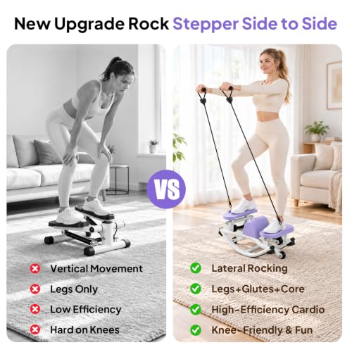 Rock Stepper Side to Side, 300 LBS Capacity, Side Stepper Exercise at Home - color: Purple