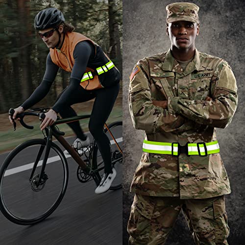 Reflective Belt for Running Army PT Belt Reflective Running Gear - color: 10 X Green Belt