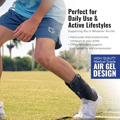 AnklePro Air Gel Ankle Brace, 3-Strap Stirrup, Small - White - color: White, size: Small