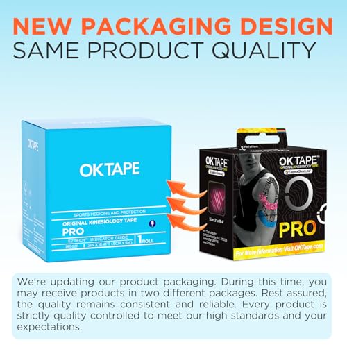 OK TAPE Kinesiology Tape PRO Uncut Latex Free Tape 2in x 16.4ft 1Roll - color: Blue+blue, size: 1 Rolls
