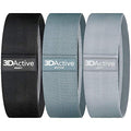3DActive Fabric Resistance Bands for Legs & Butt. Wide Non-Slip Hip Band Set for Home & Gym Workouts. Exercise Guide & Carry Bag Included. - color: Black, Dark Grey, Light Grey