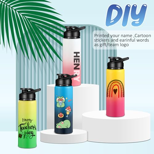 Mimorou 25oz Reusable Aluminum Water Bottles Bulk - color: Gradient Color