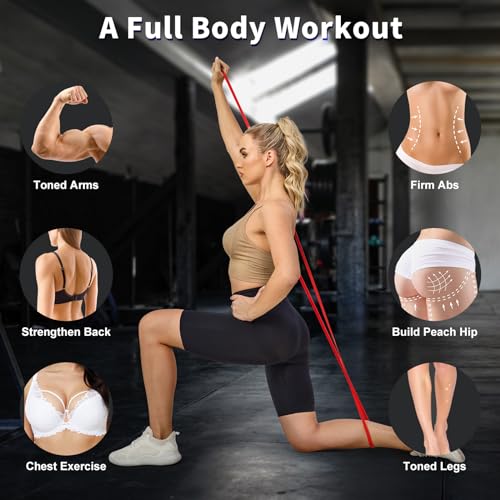 Pull Up Assistance Bands Set, Long Resistance Bands for Working Out - color: 5 LBS - 90 LBS