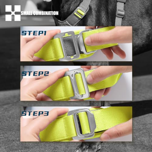 No-Pull Dog Harness Reflective Breathable Adjustable Vest - color: Lemon Yellow, size: M